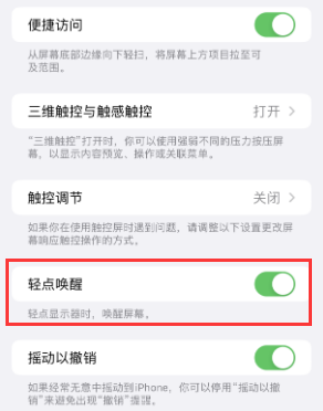 睢宁苹果授权维修站分享iPhone轻点无法唤醒怎么办