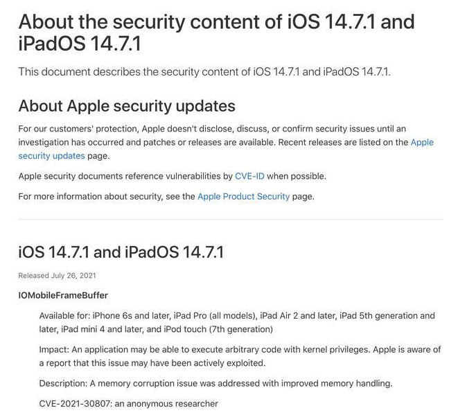 睢宁苹果手机维修分享iOS 14.7.1 正式版更新内容及升级方法 